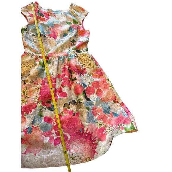 CYNTHIA STEFFE Presley Floral Fit And Flare Jacquard Pink Peony Dress Size 6 - Picture 7 of 9